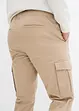 Pantalon droit stretch taille élastiquée et poches cargo, Slim Fit, bonprix