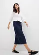 Jupe midi en jean, taille mi-haute, toile ultra-douce, bonprix