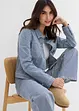Veste en jean rayée, raccourcie, bonprix