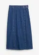 Jupe en jean, style portefeuille, super douce, bonprix