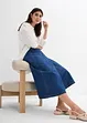 Jupe en jean, style portefeuille, super douce, bonprix