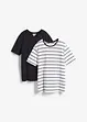 Lot de 2 t-shirts 100% coton, bonprix