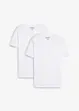 Lot de 2 T-shirts 100% coton, slim, bonprix