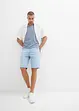 Bermuda en jean à taille élastiquée, Regular, bonprix