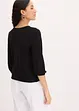 T-shirt manches 3/4 avec dentelle, style portefeuille, bonprix