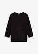 T-shirt manches 3/4 avec dentelle, style portefeuille, bonprix