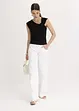 T-shirt en coton extensible avec détail twisté, bonprix