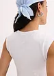 T-shirt en coton extensible avec détail twisté, bonprix
