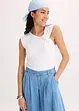 T-shirt en coton extensible avec détail twisté, bonprix