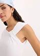 T-shirt en coton extensible avec détail twisté, bonprix