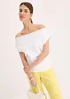 T-shirt col Bardot, 100% coton, bonprix