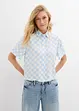 Blouse manches courtes à carreaux, bonprix