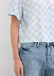 Blouse manches courtes à carreaux, bonprix