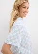Blouse manches courtes à carreaux, bonprix