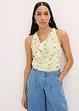 Blouse satinée sans manches, bonprix