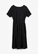 Robe midi avec ceinture et manches à finitions élastiquées, bonprix