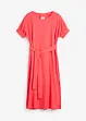Robe midi avec ceinture et manches à finitions élastiquées, bonprix