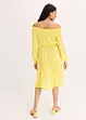 Carmen-Kleid aus strukturierter Viskose, bonprix