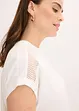 Viskose Shirt mit Spitzeneinsatz, bonprix