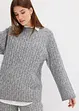 Oversize-Pullover mit Zopfmuster, bonprix