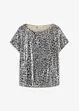 T-shirt imprimé léopard à sequins, bonprix