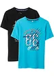 Lot de 2 T-shirts 100% coton, bonprix