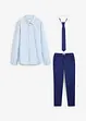 Pantalon chino, chemise manches longues et cravate (ens. 3 pces), bonprix