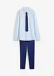 Pantalon chino, chemise manches longues et cravate (ens. 3 pces), bonprix