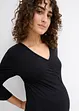 T-shirt de grossesse côtelé avec un joli décolleté, bonprix