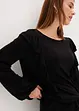 Blouse volantée en jersey, bonprix