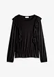 Blouse volantée en jersey, bonprix