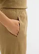 Pantalon 7/8 taille élastiquée en lin mélangé, bonprix