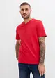 Lot de 2 t-shirts manches courtes col tunisien 100 % coton, bonprix
