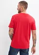 Lot de 2 t-shirts manches courtes col tunisien 100 % coton, bonprix