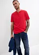 Lot de 2 t-shirts manches courtes col tunisien 100 % coton, bonprix