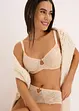 Soutien-gorge minimiseur à armatures et dentelle Lurex bicolore, bonprix