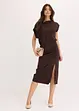 Asymmetrisches Jerseykleid mit Raffungen, bonprix