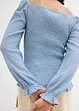 T-shirt manches longues smocké, bonprix