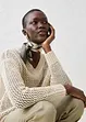 Pull ajouré en lin mélangé, bonprix