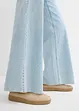 Jean large taille mi-haute effilochée, Low Stretch, bonprix