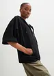 Sweat zippé cape en coton, bonprix