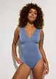 Maillot 1 pièce sculptant brillant, maintien léger, bonprix