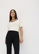 Feinstrickpullover mit Kontrastblende, bonprix