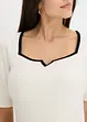 Feinstrickpullover mit Kontrastblende, bonprix