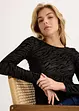 Langarmshirt mit leichter Transparenz, bonprix