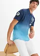Poloshirt, Kurzarm mit Farbverlauf aus reiner Baumwolle, bonprix