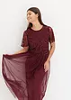 Robe longue raffinée en tulle avec sequins brodés, bonprix