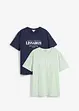 Lot de 2 T-shirts 100% coton, bonprix