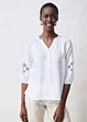 Tunique 100% lin avec broderie anglaise, bonprix