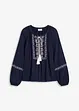 Blouse oversize à broderies, bonprix